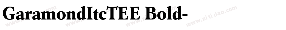 GaramondItcTEE Bold字体转换